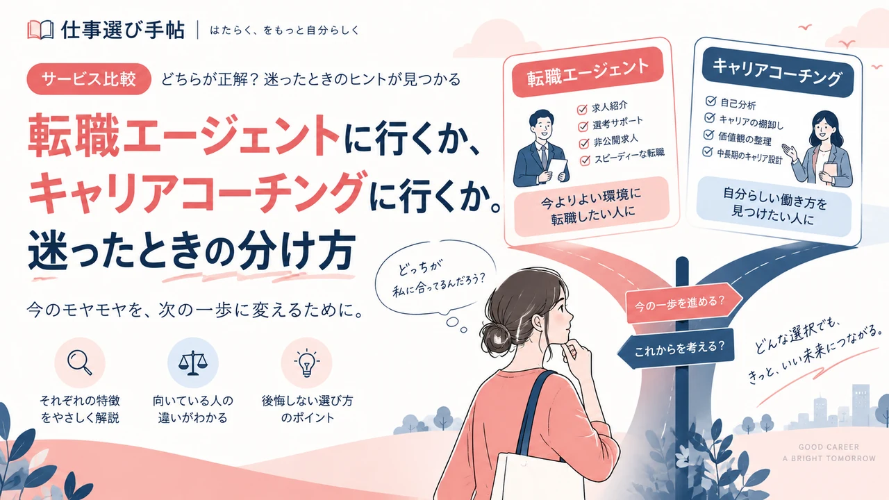 転職エージェントとキャリアコーチングの違いを比較するタイトル装飾画像